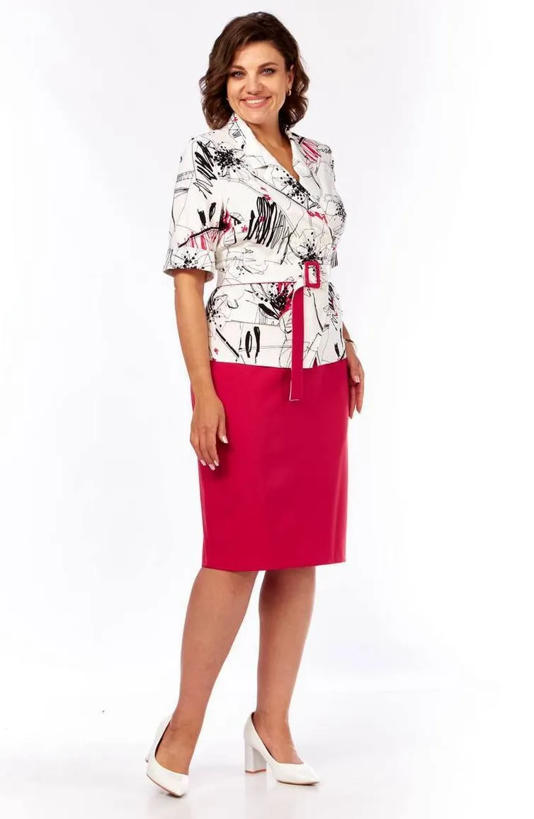 Suit Milora #1361 shtrixi + malinovyj