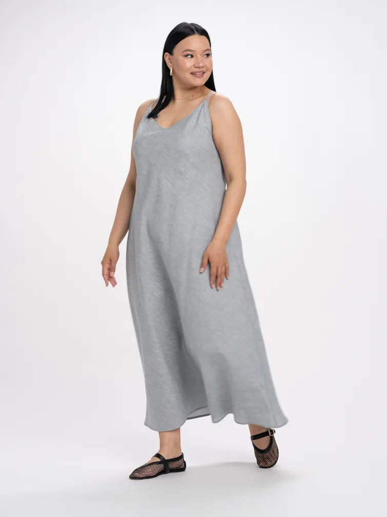 Sukienka FASHION CENTRE #L-4259/Svetlo-seryj melanzh/170