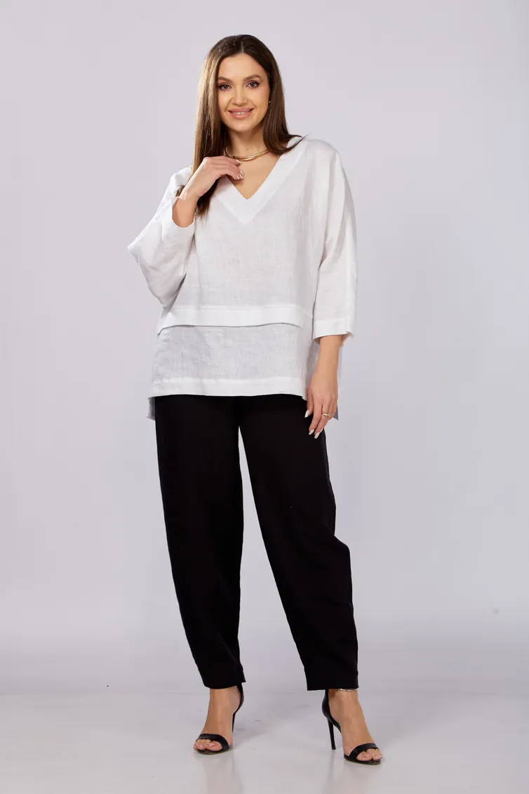 Bluzka MALI #625-057 belyj