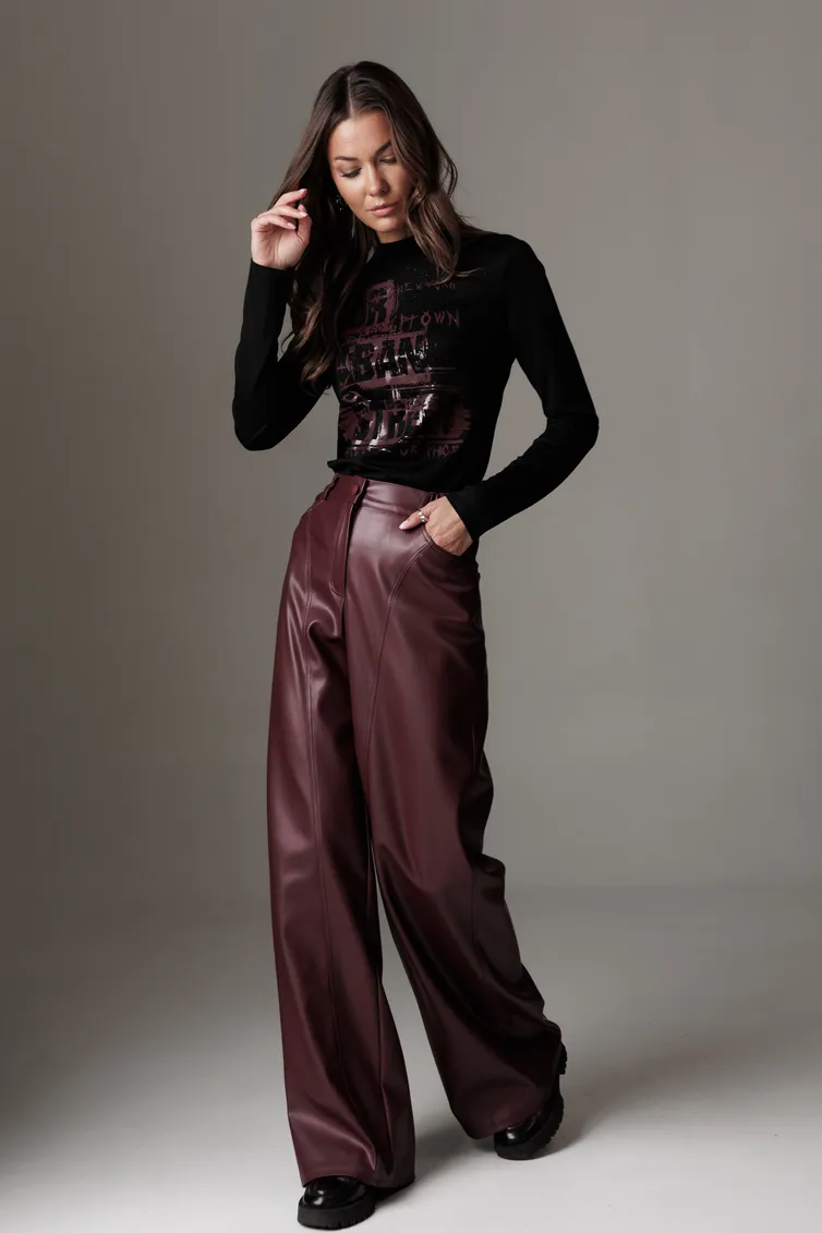 Spodnie Lyushe #4510 bordo