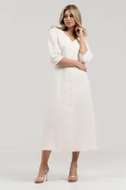 Sukienka Ladis Line #1506 naturalnyj