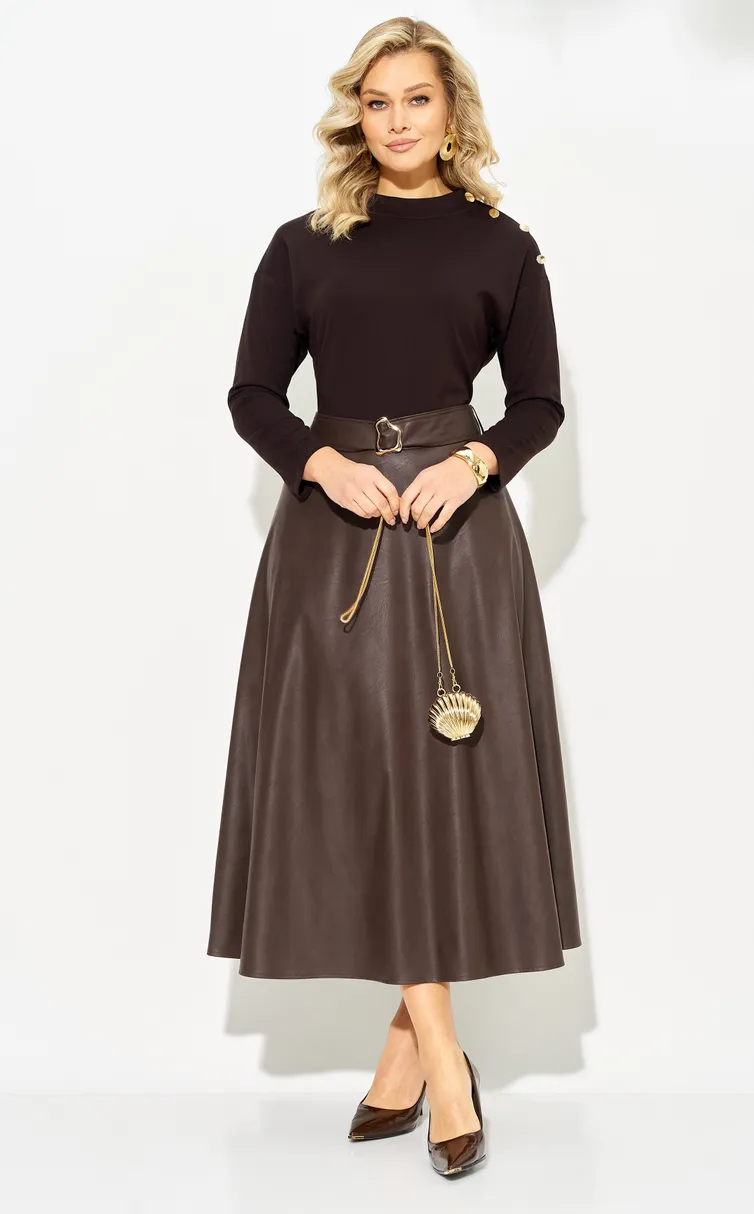 Dress Liliana #1578 shokolad