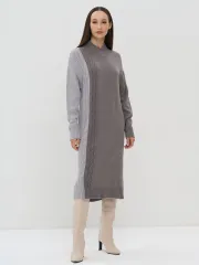 Платье Newvay арт. 9242-92021 титаниум/туман