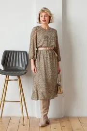 Dress TOOK A LOOK & Angelika #MP-23 cvety na olive