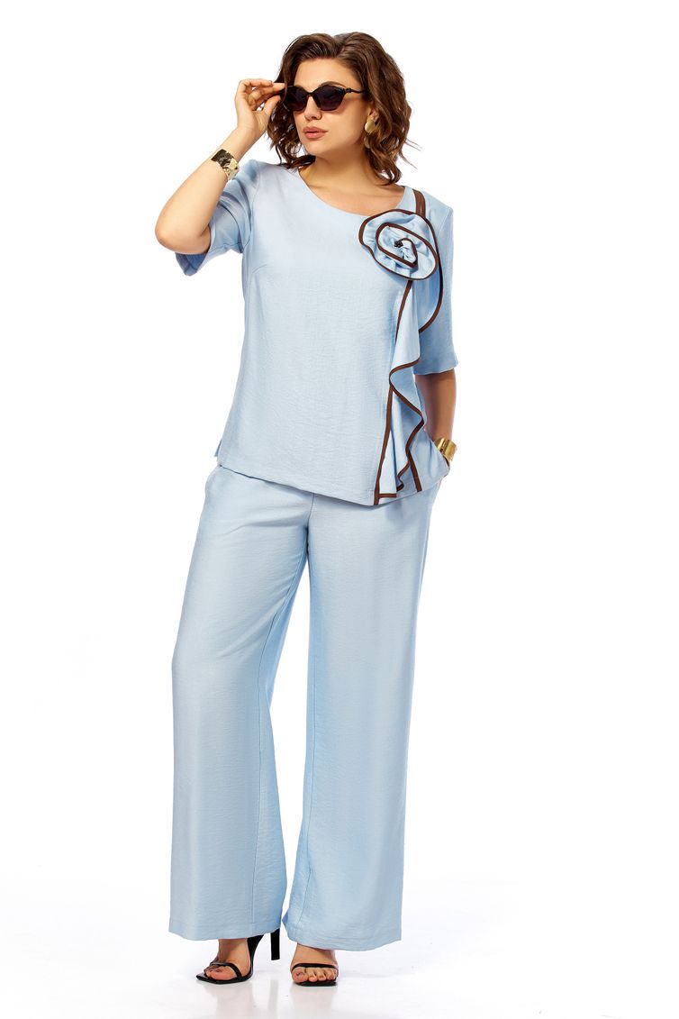 Suit Olga Style #S1028 goluboj