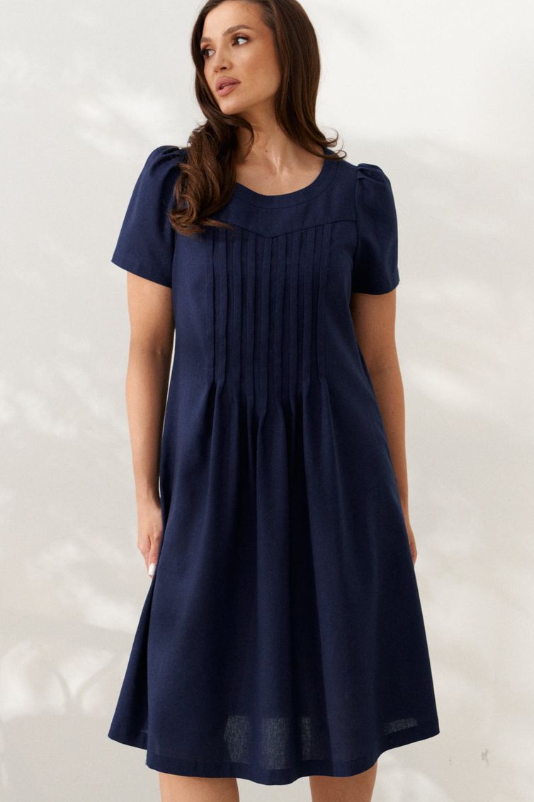 Sukienka Alta Moda #1033-7 temno-sinij