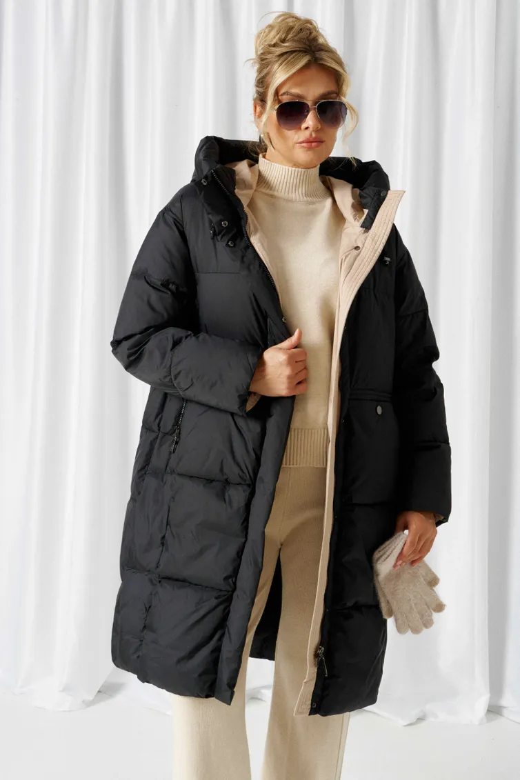 Coat Beautiful & Free #1019 chernyj