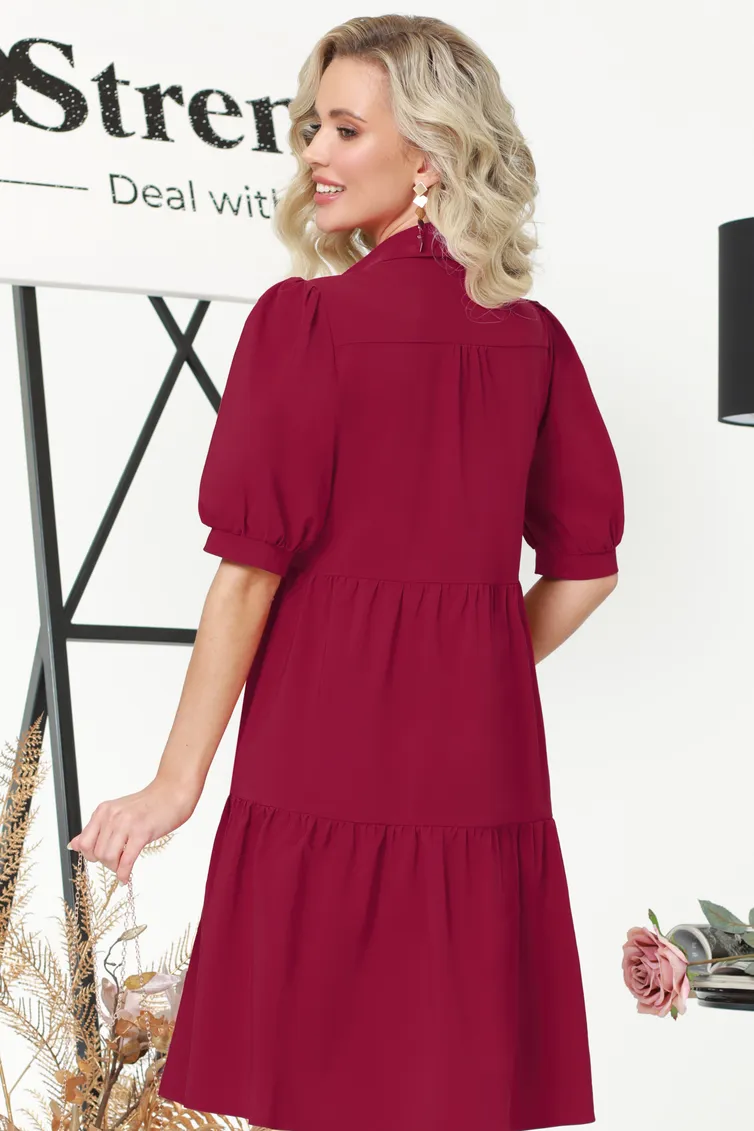 Sukienka DS Trend #P-2787 (Gorodskoj blyuz, red)