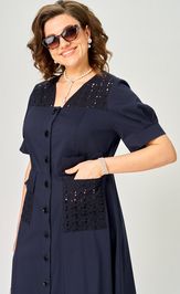 Dress EVA GRANT 7200 sinij