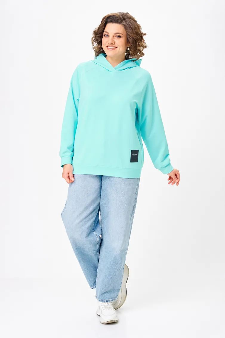Hoodie Rumoda #2283 biryuzovyj