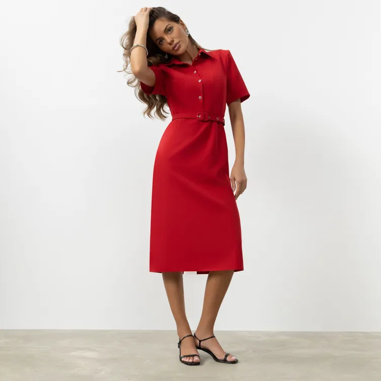Dress CHARUTTI #Modnyj xod (yarkaya, s remeshkom)