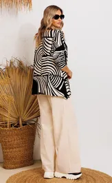 Blouse Anastasia 1259 bezhevo-chernyj