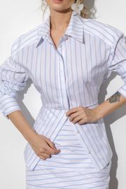 Shirt Pirs #6785golubaya poloska