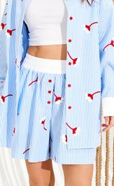 Шорты Elletto Life 12392 бело-голубой