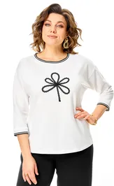 Bluzki, tuniki Rumoda 2261 dl. r. molochnyj-chernyj