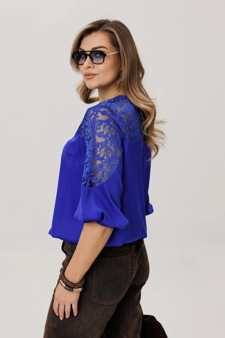 Blouse Anelli Laurel #1790 bluza glubokij lazurit