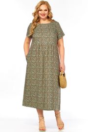 Dress LadyThreeStars #2682 myatnyj print