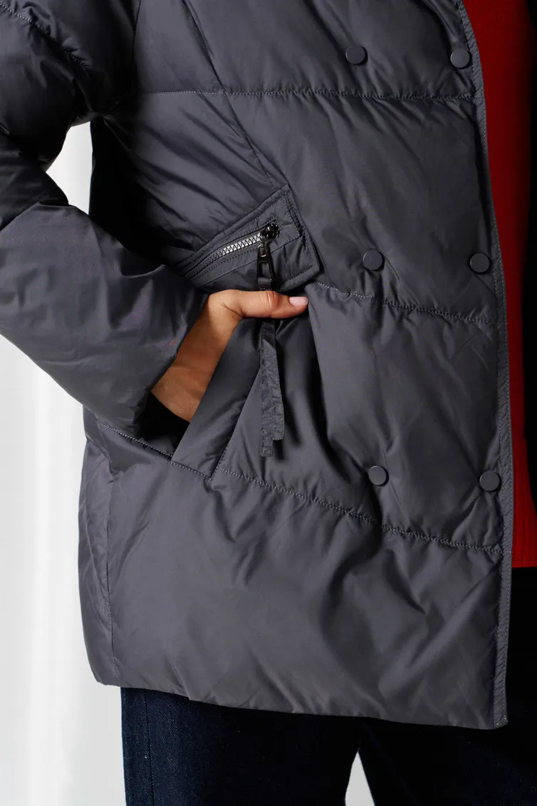 Coat Beautiful & Free #1018 grafit