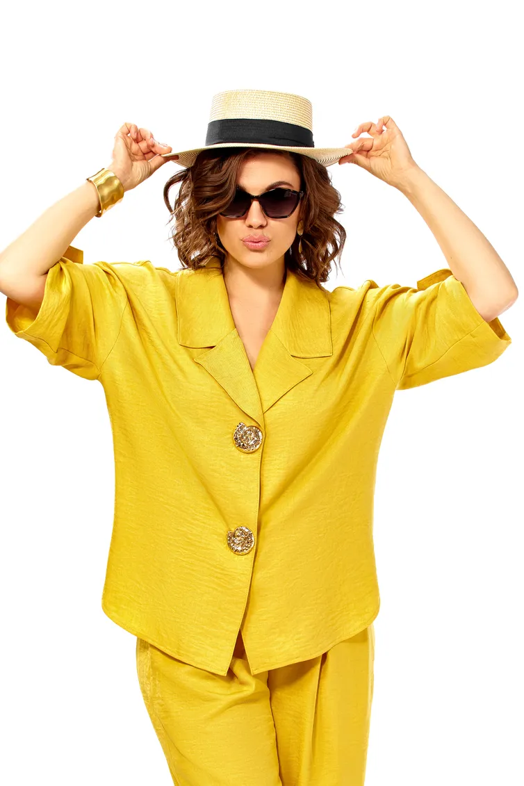 Suit Olga Style #S1013 gorchica