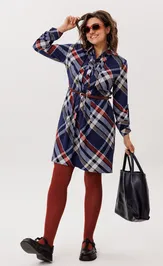 Платье Anelli Laurel 1769 Кобальтовый тартан