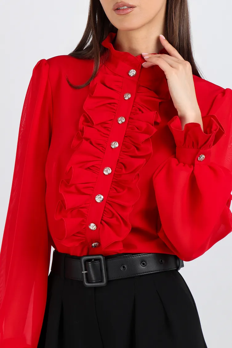 Blouse VIZAVI #750 krasnyj