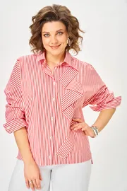 Bluzka Michel Chic #798 poloska krasnaya