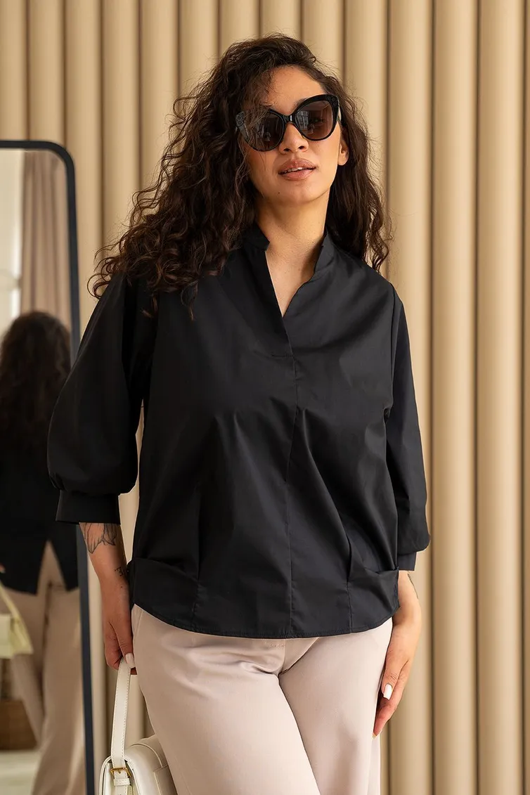 Blouse TOOK A LOOK & Angelika #TB-101 chernyj