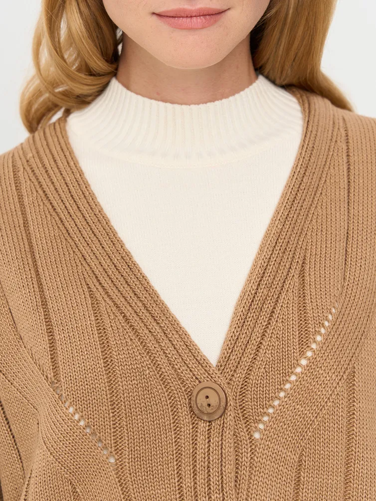 Кардиган Newvay арт. 9252-91052 карамельный кофе