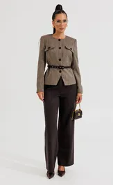 Костюм Galean Style 1014 Б коричневый с черным