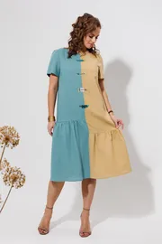 Платье Galean Style арт. 968 голуб+песоч