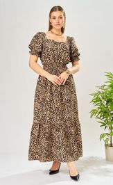 Sukienka Ava fashion M-197 leopardovyj