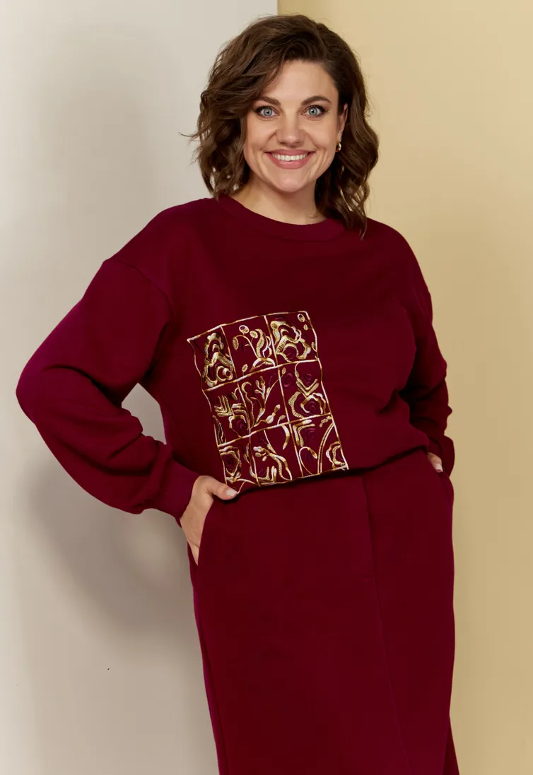 Garnitur Ava fashion #M-039.01 bordovyj