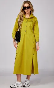 Sukienka Verita moda #N-2274 gorchica