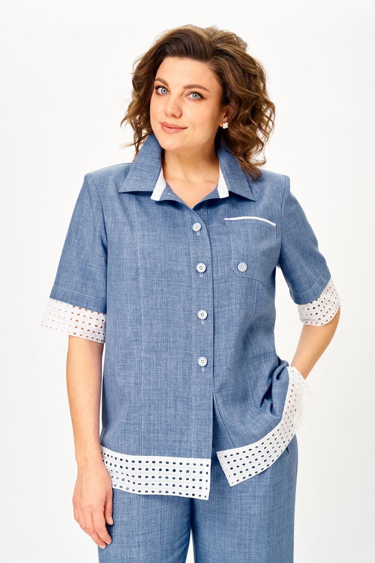 Костюм Vilena-fashion арт. 1156 голубой