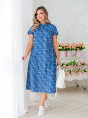 Dress NOVITA #1338-1 sinij