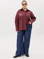 Рубашка Ava fashion арт. М-167 бордовый