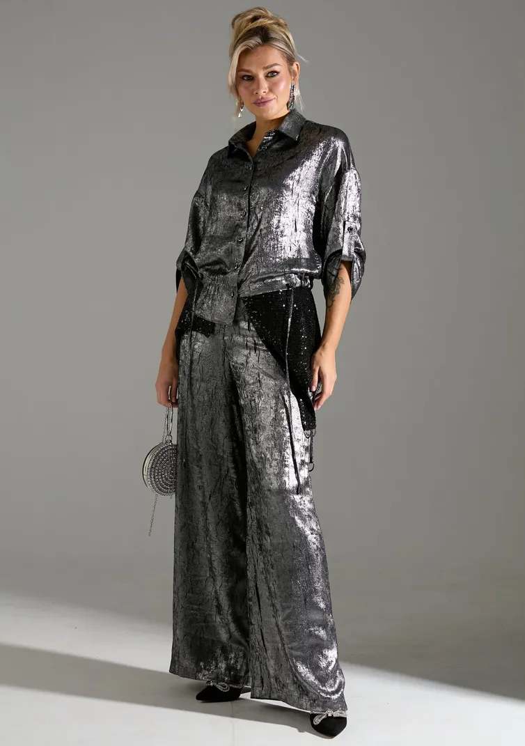 Garnitur LM project #M 0098 seryj shimmer