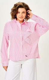 Блузка Michel Chic 798 полоска розовая