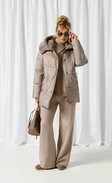 Coat Beautiful & Free 1018 seryj