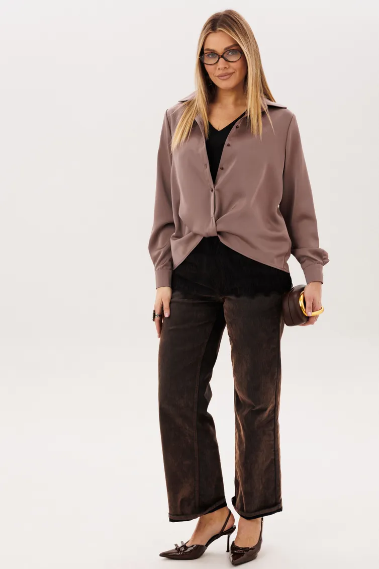 Blouse Anelli Laurel #1663 poceluj kapuchino