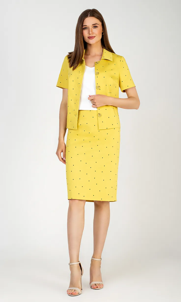 Костюм MARIKA арт. 461 желтый в горох