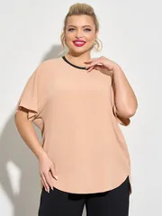Bluzka DORA plus #0250-1 pesochnyj