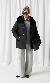 Coat Beautiful & Free 1018 chernyj
