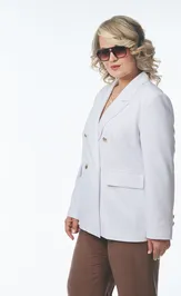 Костюм OVERYOU 246 белый с капучино