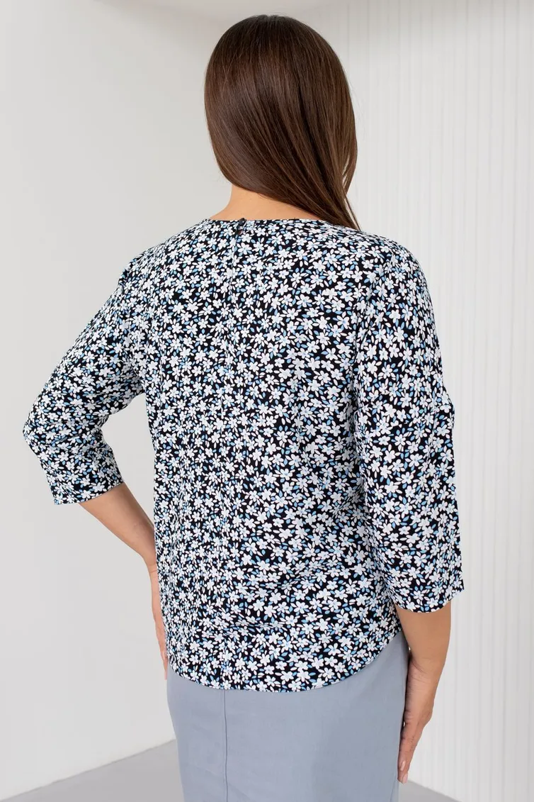 Blouse TOOK A LOOK & Angelika #TB-300 belye cvety