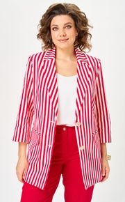 Костюм БелЭльСтиль арт. 762-324/609-323 красный/полоска