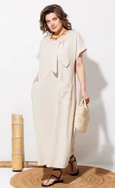 Sukienka Anastasia MAK 1326 bezhevyj