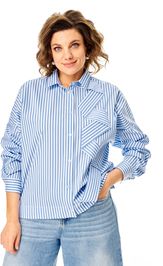 Блузка Michel Chic 798 полоска голубая