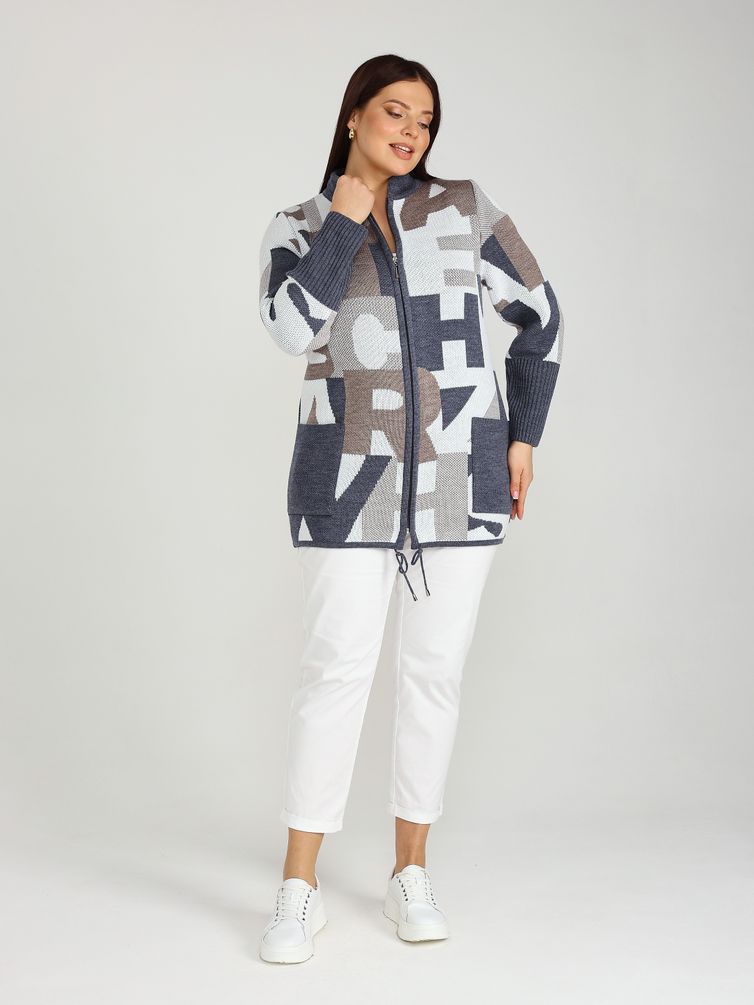 Кардиган BONADI арт. 1982 джинс-капучино