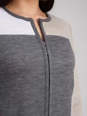 Sweter BONADI #1933 seryj-kapuchino